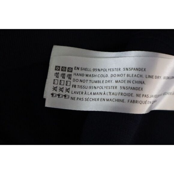 En Saison x Anthropologie Women's Sz S Navy Blue High-Waist Side-Slit Pants - Picture 12 of 13